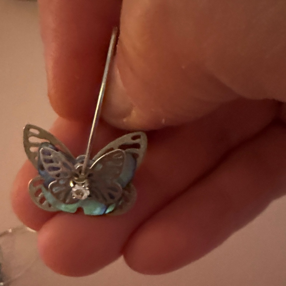 Sterling Silver 3D Butterfly Earrings